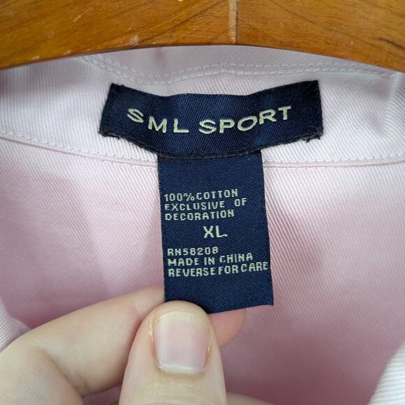 Vintage Pink Rhinestone 100% Denim Jean Jacket Size XL Coastal Cowgirl Western - Picture 4 of 4